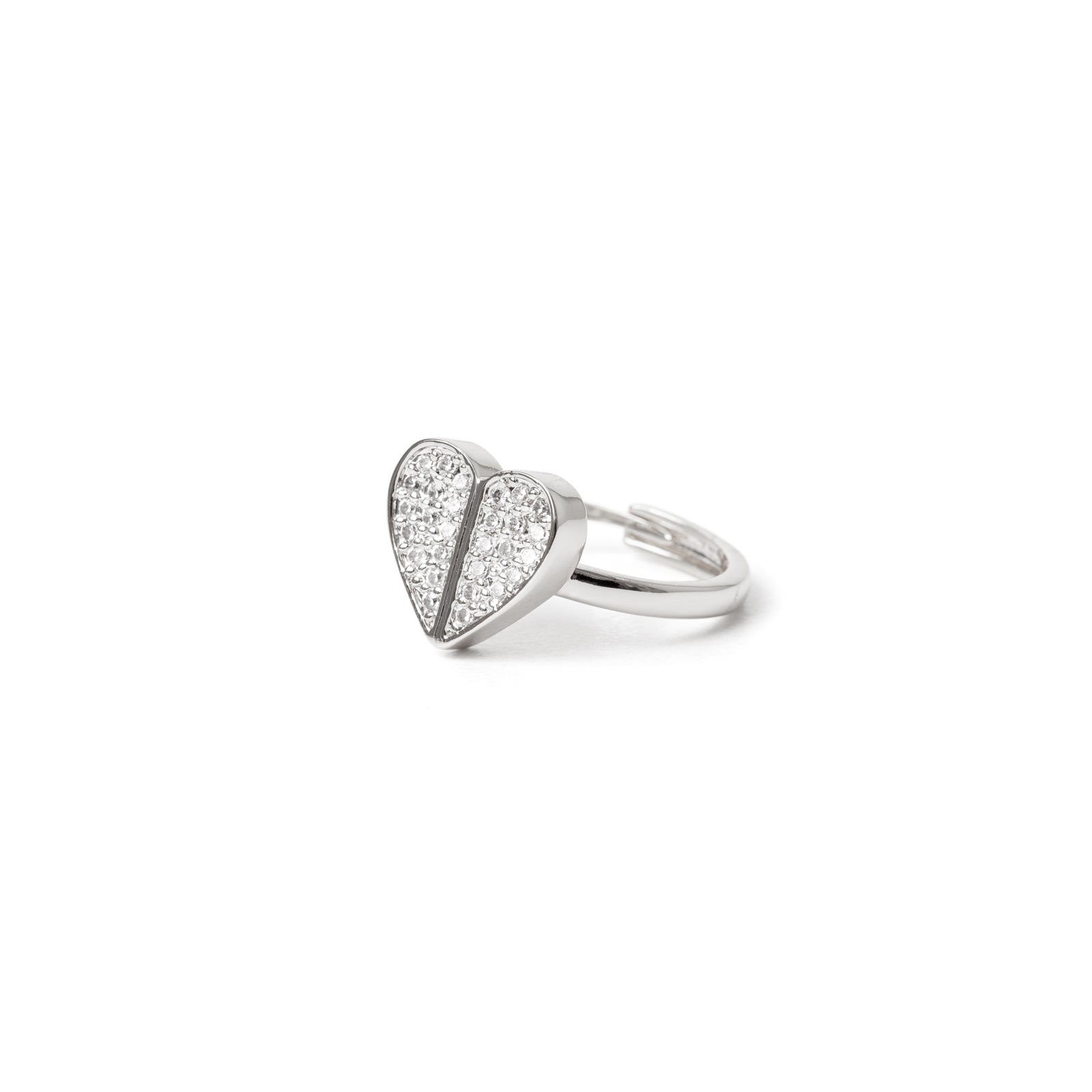 Anello cuore di pavè #Sharethelove - Argento - Sodini Bijoux