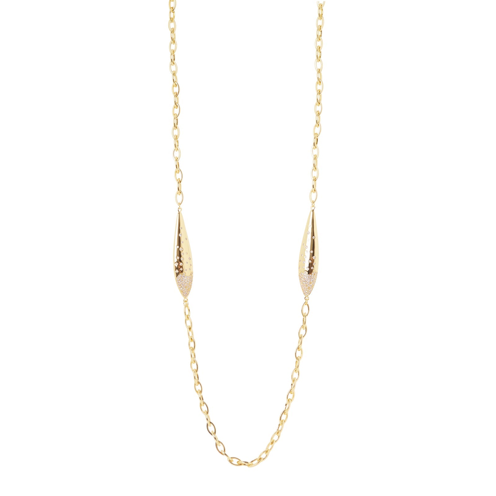 Collana lunga due elementi affusolati Trinità dei Monti - Oro - Sodini Bijoux