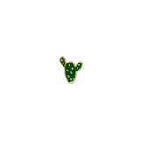 Single earring with cactus Summer Mania - Green - Sodini Bijoux