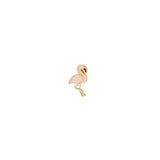 Single earring with flamingo Summer Mania - Pink - Sodini Bijoux
