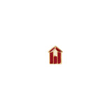 Single earring with beach hut Summer Mania - Red - Sodini Bijoux