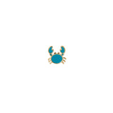 Single earring with little crab Summer Mania - Blue - Sodini Bijoux