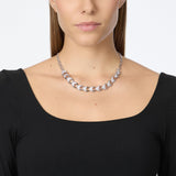 Collana corta maglie ovali e a goccia cava Deva - Argento - Sodini Bijoux