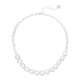 Collana corta maglie ovali e a goccia cava Deva - Argento - Sodini Bijoux