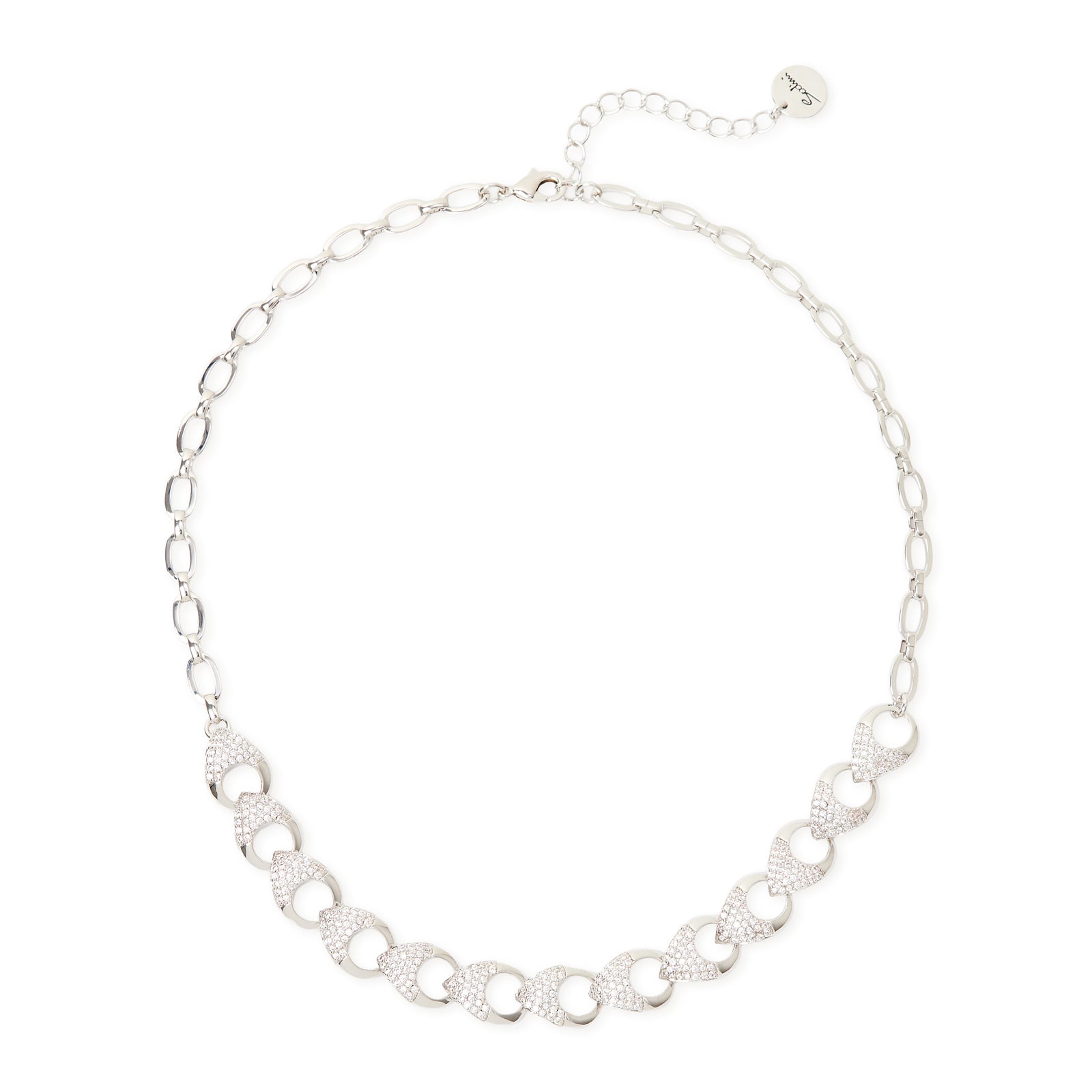 Collana corta maglie ovali e a goccia cava Deva - Argento - Sodini Bijoux
