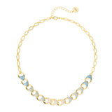 Collana corta maglie ovali e a goccia cava Deva - Oro - Sodini Bijoux