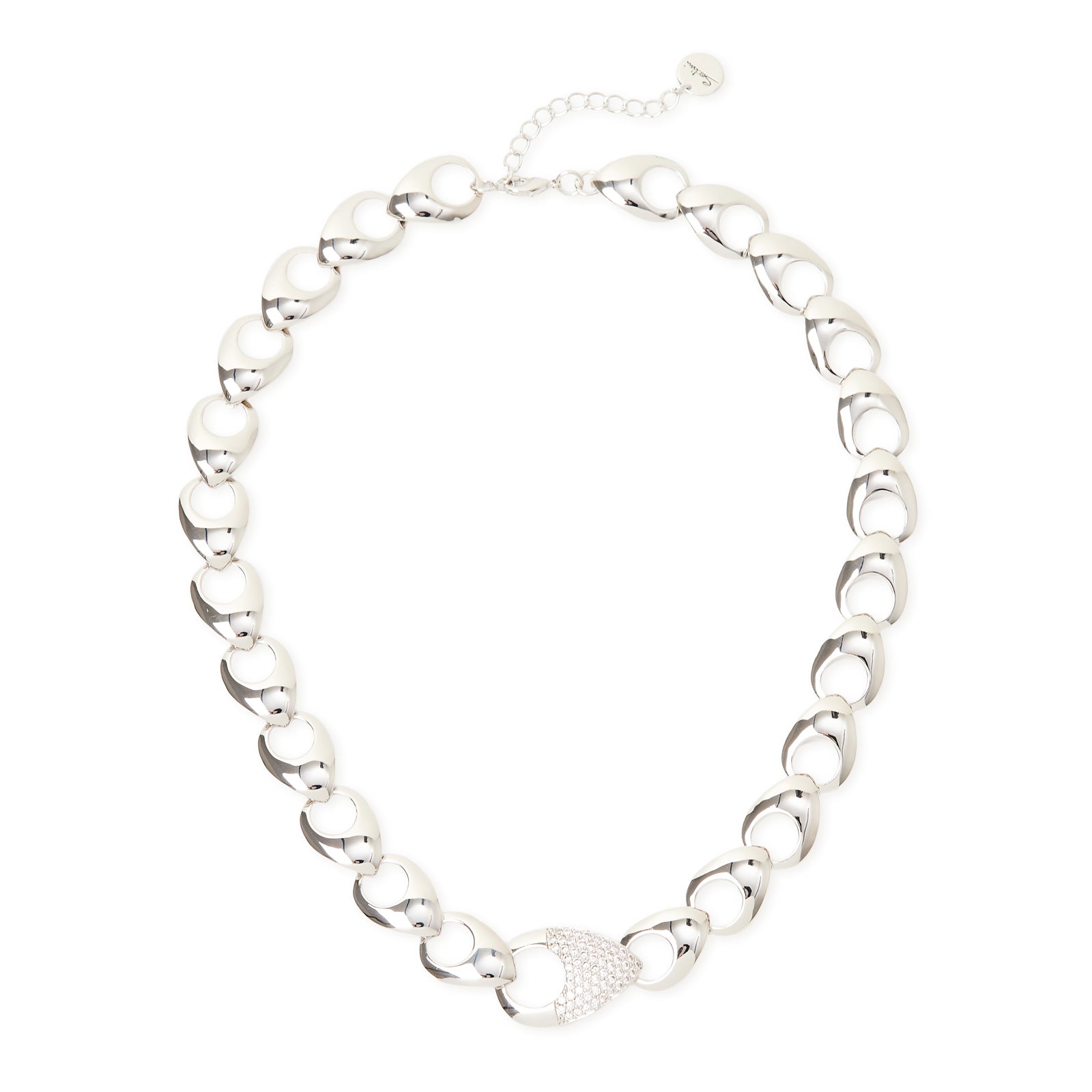 Collana corta maglie a goccia cava Deva - Argento - Sodini Bijoux
