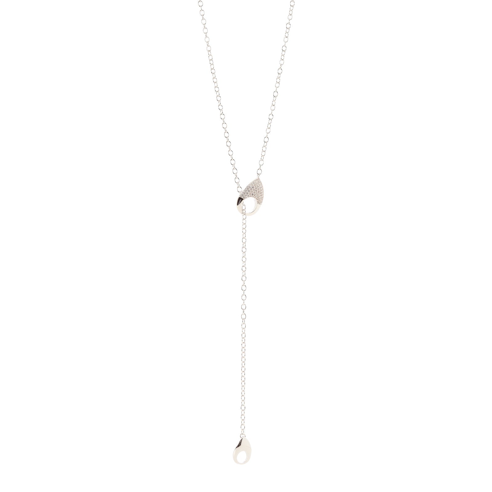 Collana lunga a cravatta Deva - Argento - Sodini Bijoux