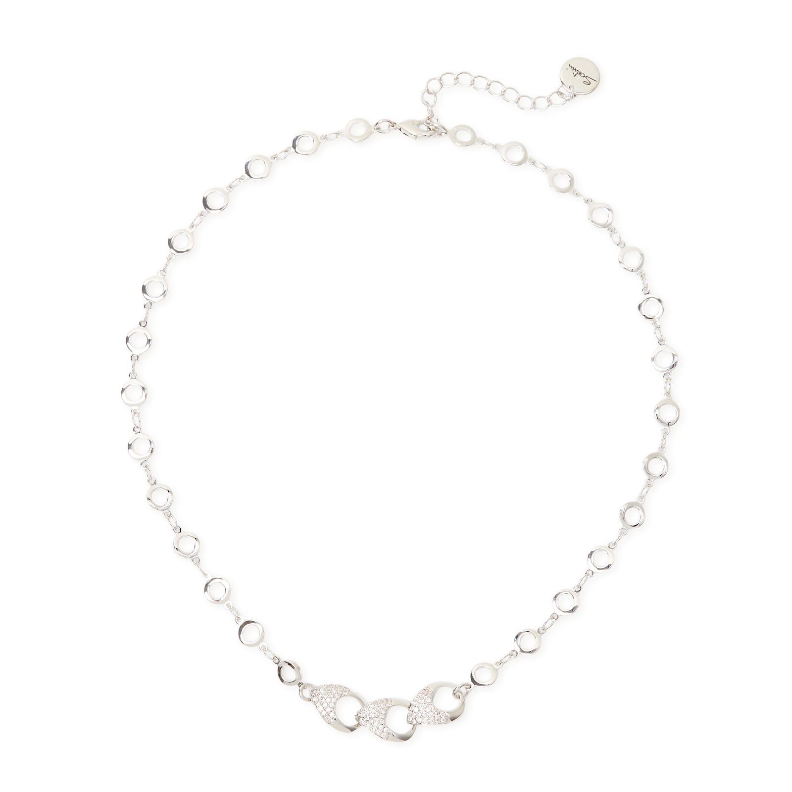 Collana corta anelli e tre gocce Deva - Argento - Sodini Bijoux