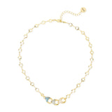 Collana corta anelli e tre gocce Deva - Oro - Sodini Bijoux