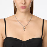 Collana corta pendente due gocce Deva - Argento - Sodini Bijoux
