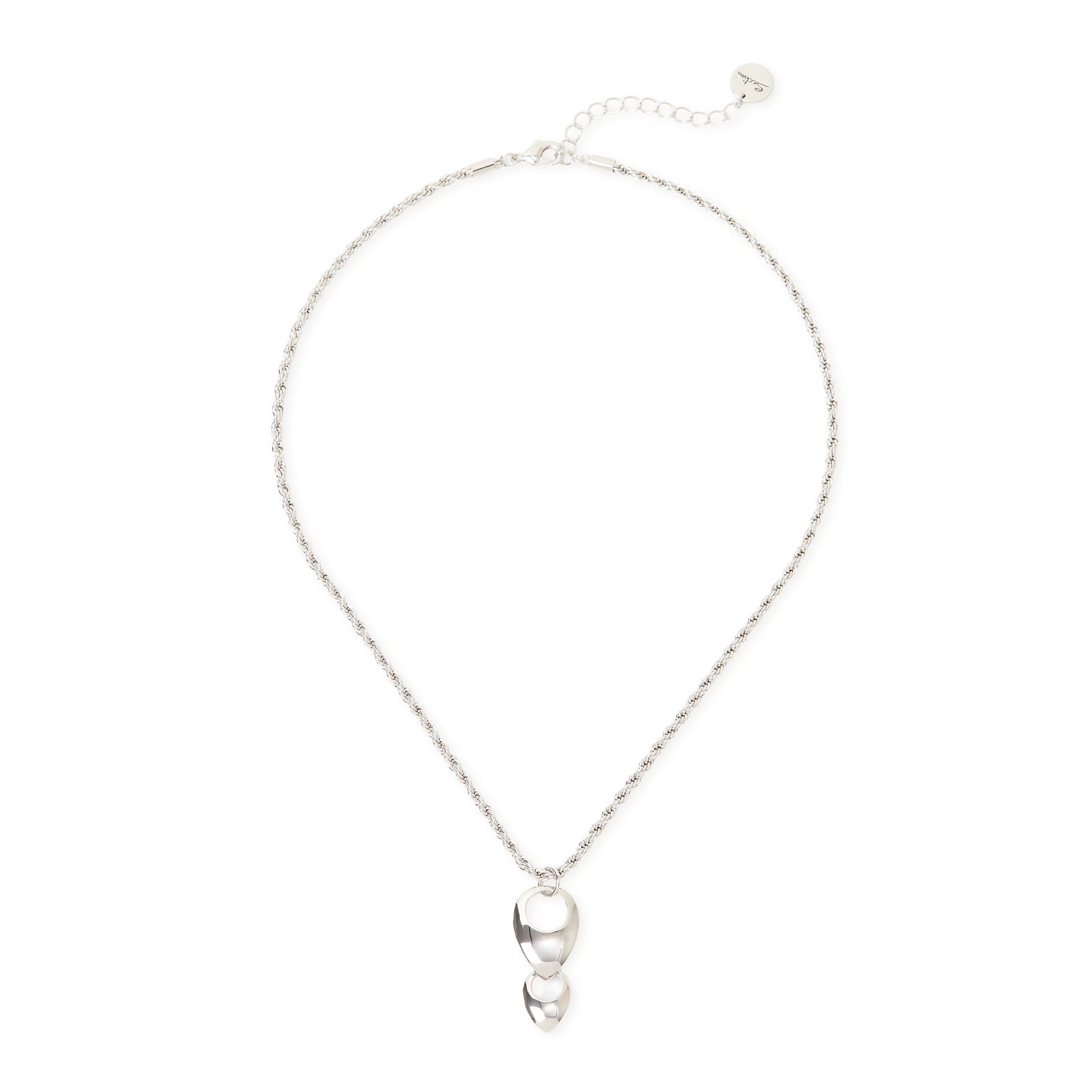 Collana corta pendente due gocce Deva - Argento - Sodini Bijoux