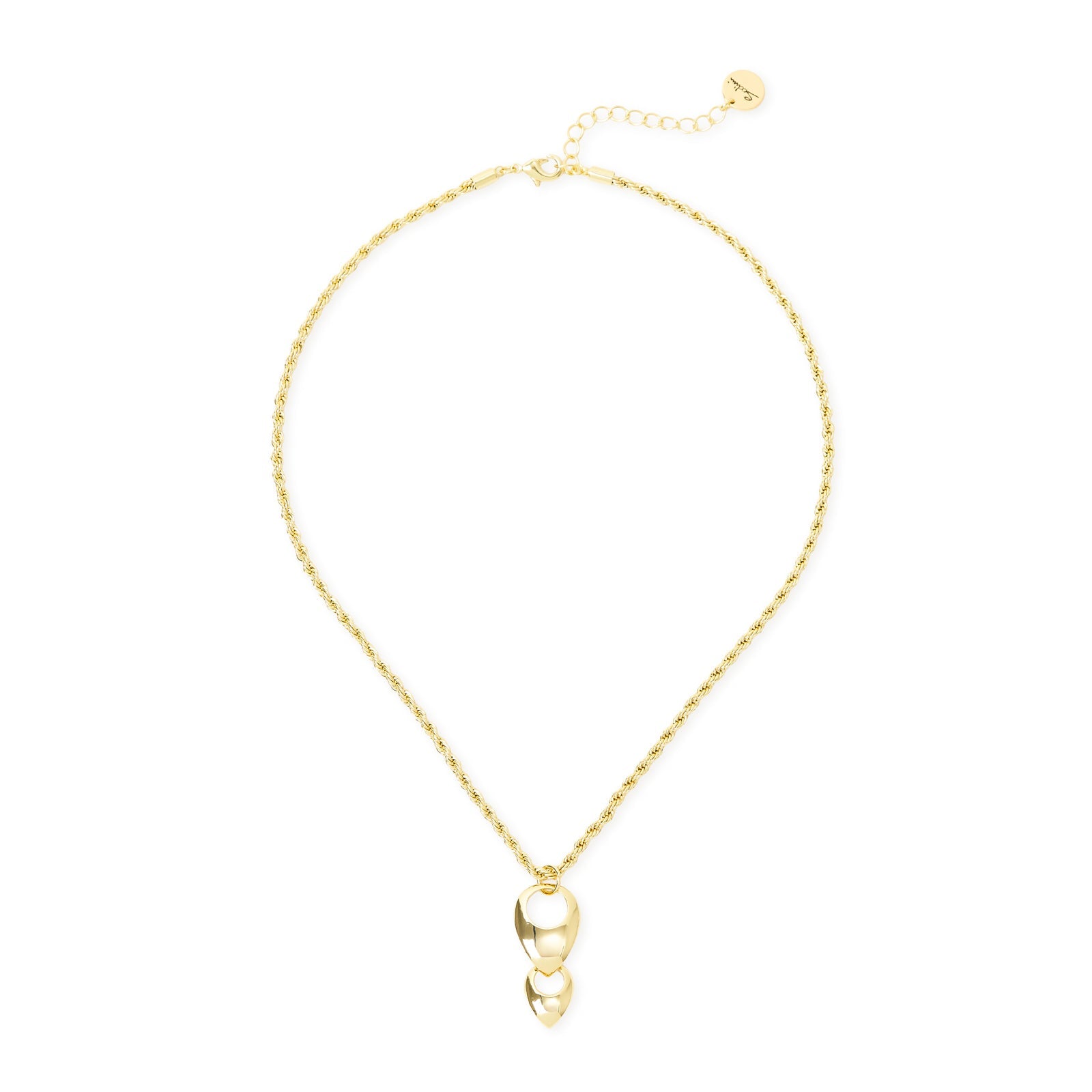 Collana corta pendente due gocce Deva - Oro - Sodini Bijoux