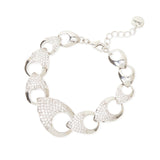 Bracciale gocce cave e pavè Deva - Argento - Sodini Bijoux