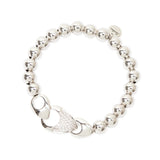 Bracciale elastico sfere tre gocce pavè Deva - Argento - Sodini Bijoux