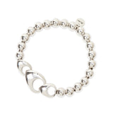 Bracciale elastico sfere tre gocce Deva - Argento - Sodini Bijoux