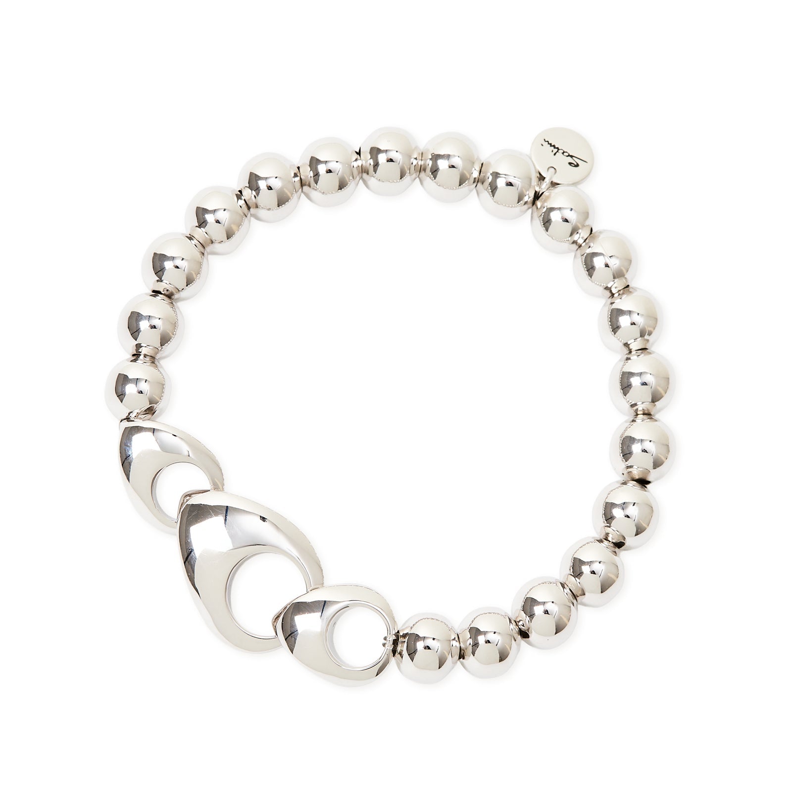Bracciale elastico sfere tre gocce Deva - Argento - Sodini Bijoux