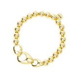 Bracciale elastico sfere tre gocce Deva - Oro - Sodini Bijoux