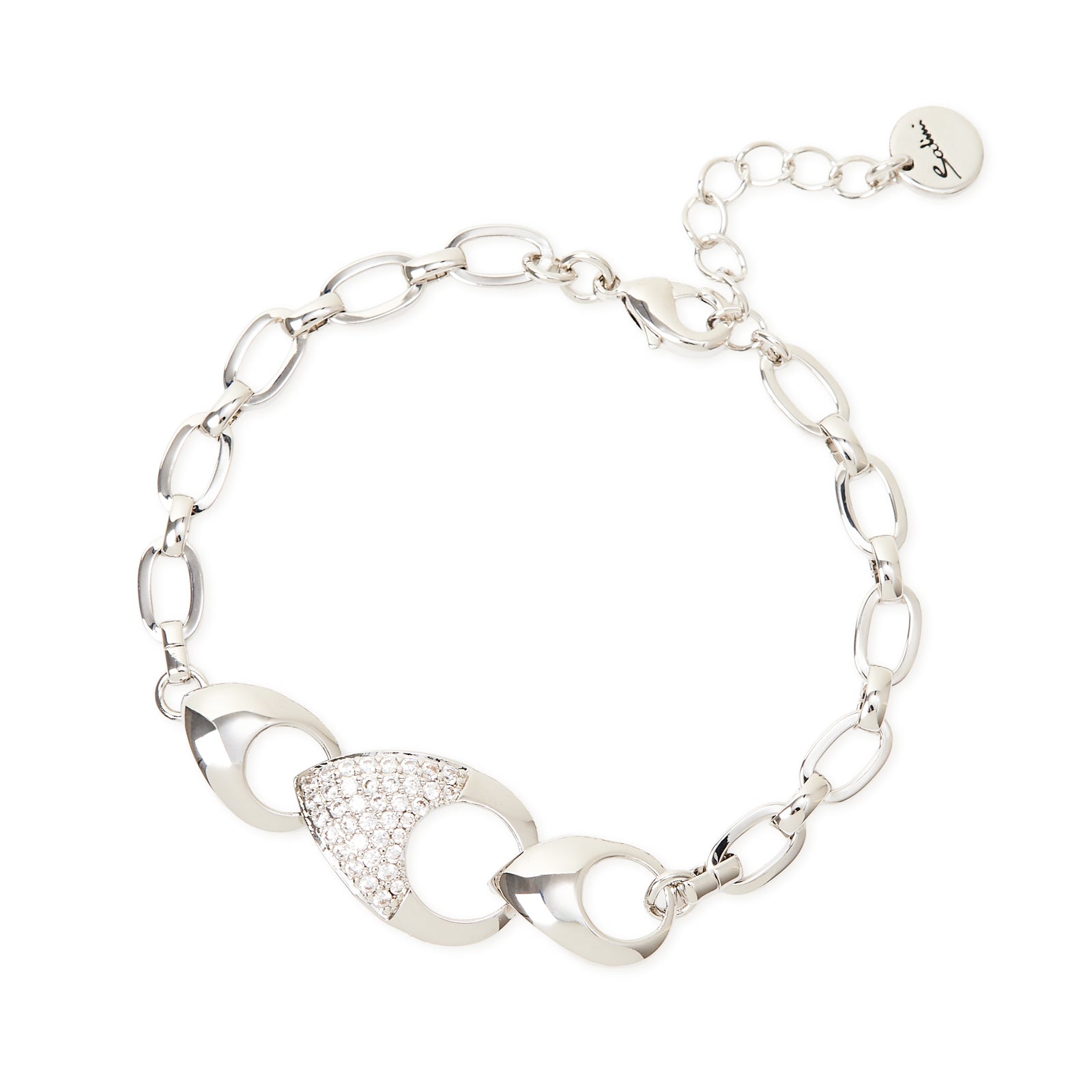 Bracciale maglie ovali tre gocce Deva - Argento - Sodini Bijoux
