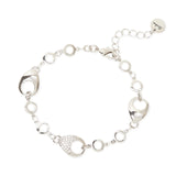 Bracciale anelli incatenati tre gocce Deva - Argento - Sodini Bijoux