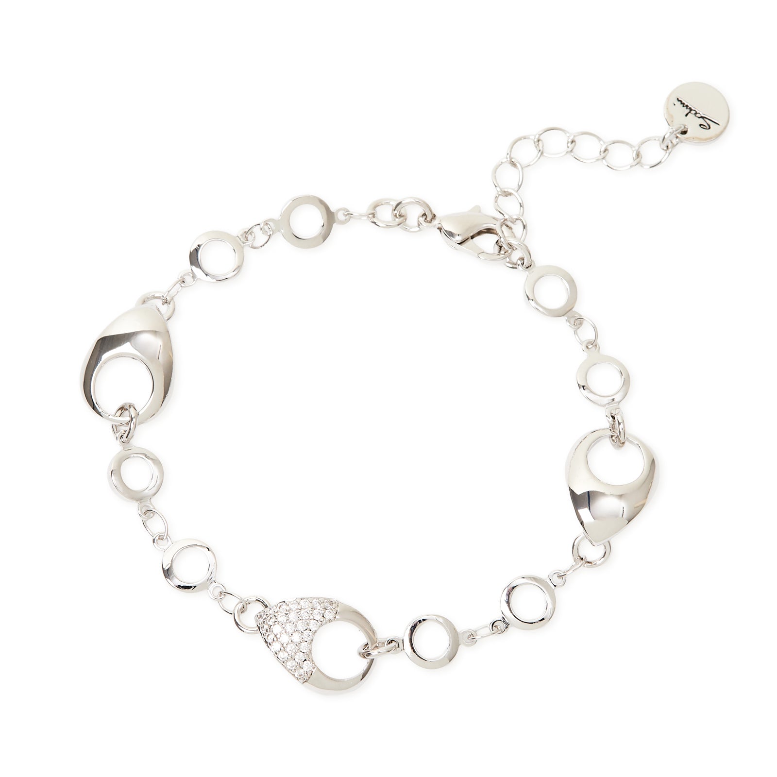 Bracciale anelli incatenati tre gocce Deva - Argento - Sodini Bijoux