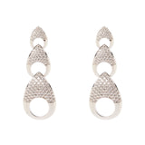 Orecchini tre gocce pavè Deva - Argento - Sodini Bijoux