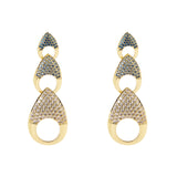 Orecchini tre gocce pavè Deva - Oro - Sodini Bijoux