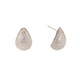 Orecchini goccia pavè Deva - Argento - Sodini Bijoux