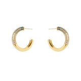 Orecchini cerchio tubolare pavè Deva - Oro - Sodini Bijoux