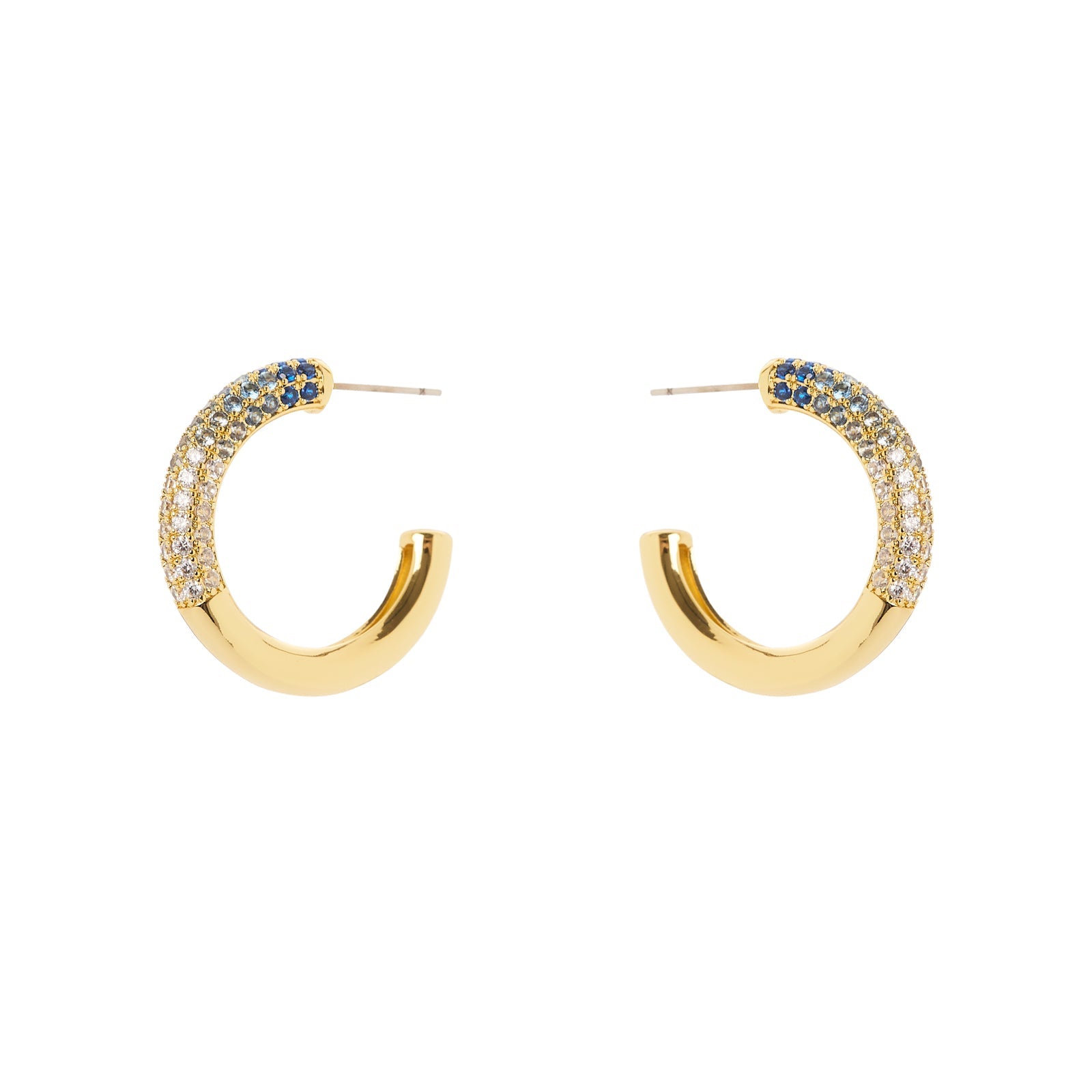 Orecchini cerchio tubolare pavè Deva - Oro - Sodini Bijoux