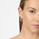 Orecchini cerchio goccia pavè Deva - Argento - Sodini Bijoux