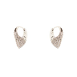 Orecchini cerchio goccia pavè Deva - Argento - Sodini Bijoux