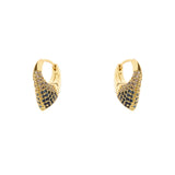 Orecchini cerchio goccia pavè Deva - Oro - Sodini Bijoux