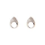 Piccoli orecchini goccia cava pavè  Deva - Argento - Sodini Bijoux