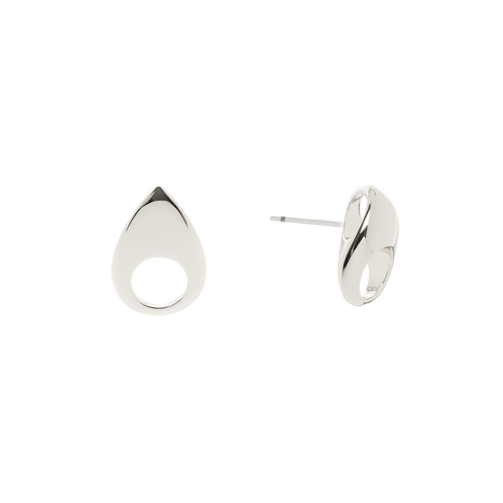 Piccoli orecchini goccia cava Deva - Argento - Sodini Bijoux