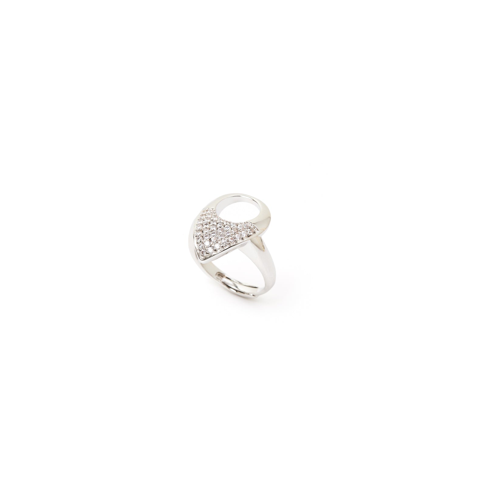 Anello goccia pavè Deva - Argento - Sodini Bijoux