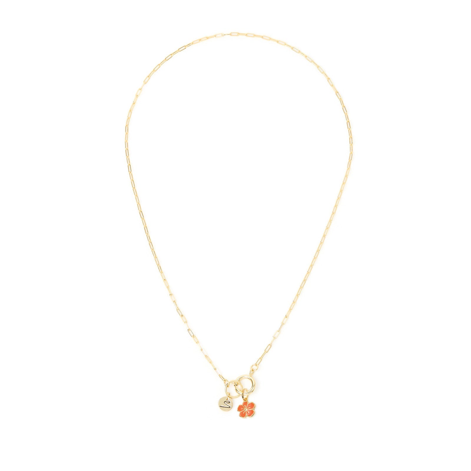 Collana corta Summer Mania con charm fiorellino - Arancio - Sodini Bijoux