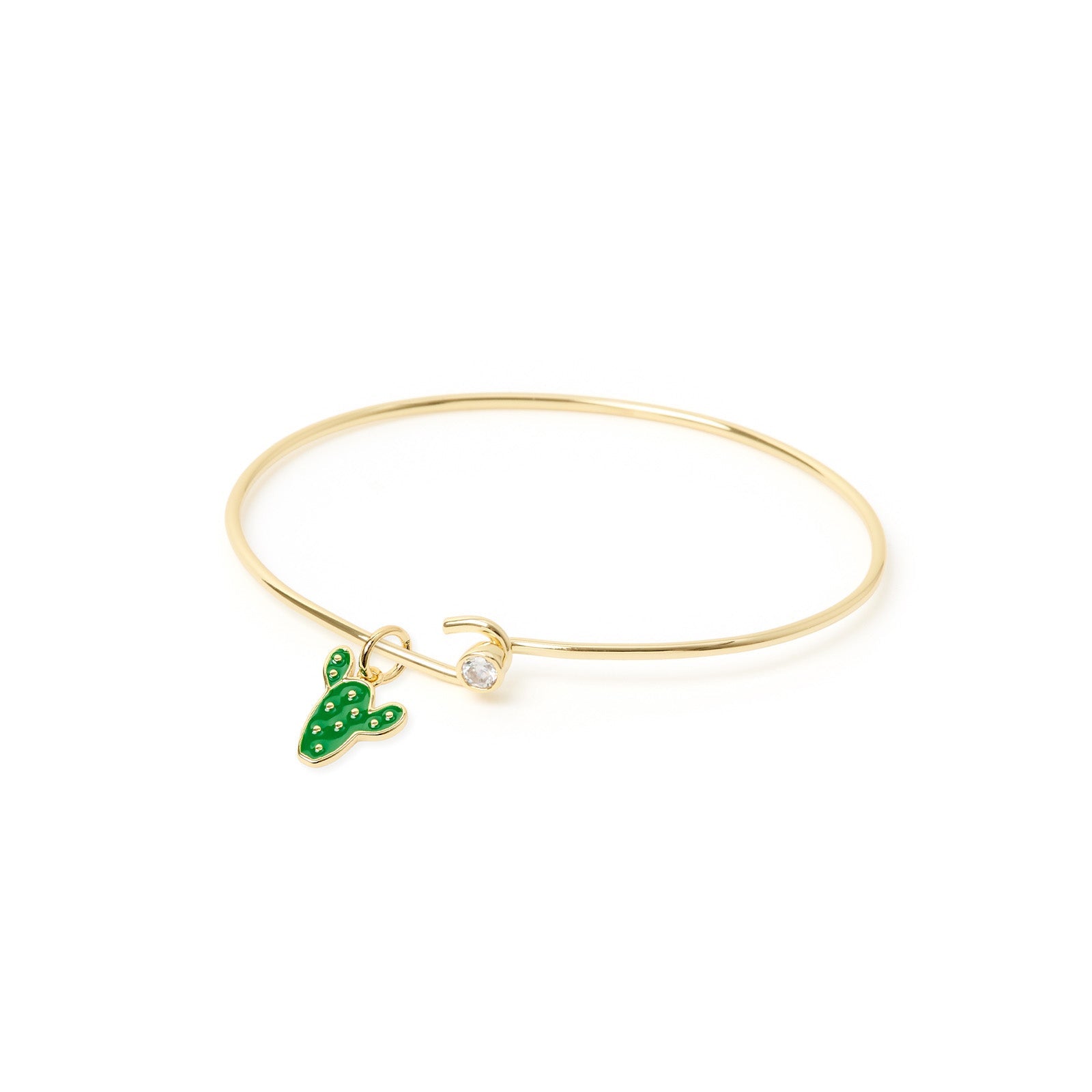 Bracciale rigido Summer Mania con charm cactus - Verde - Sodini Bijoux
