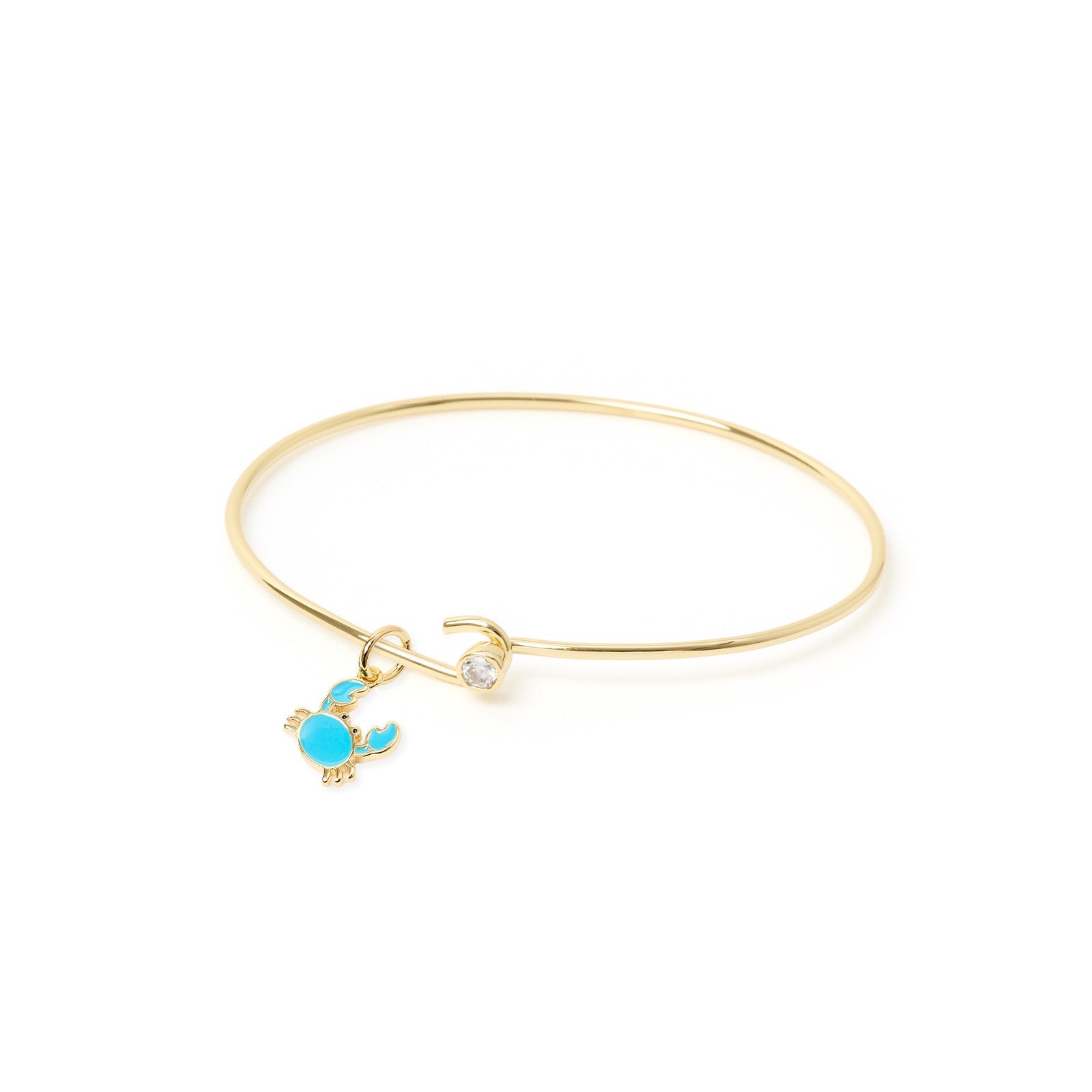 Bracciale rigido Summer Mania con charm granchio - Blu - Sodini Bijoux