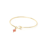 Bracciale rigido Summer Mania con charm corallo - Rosso - Sodini Bijoux