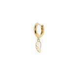 Orecchini con cerchio e ala Momenti mania - Bianco - Sodini Bijoux