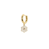 Orecchini con cerchio e fiocco di neve Momenti mania - Bianco - Sodini Bijoux