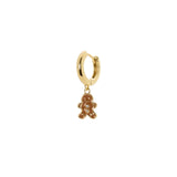 Orecchini con cerchio e omino di pan di zenzero Momenti mania - Marrone - Sodini Bijoux
