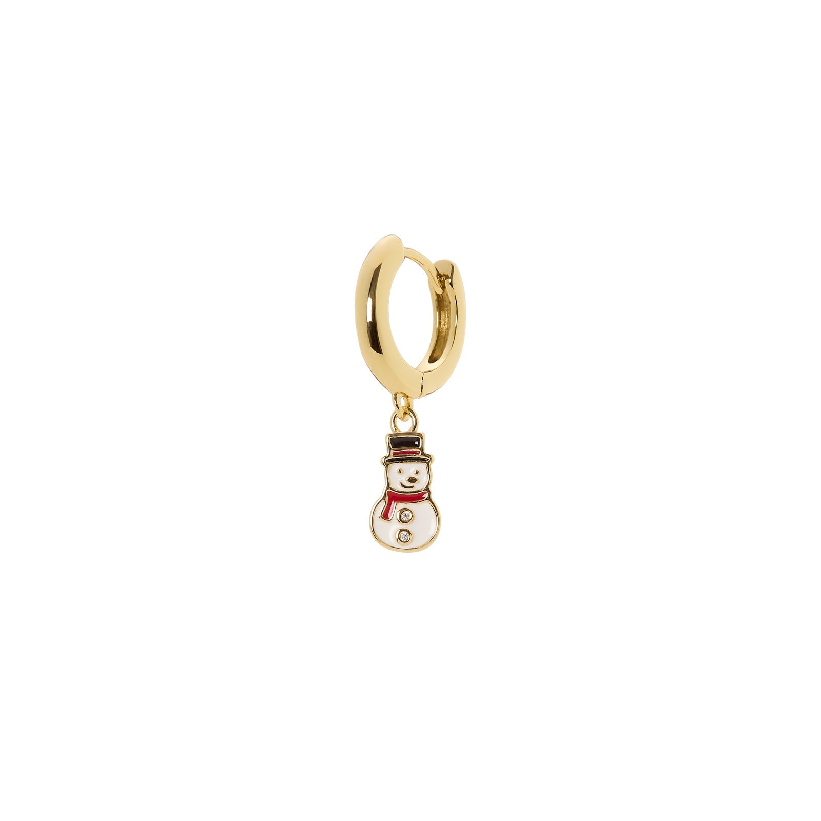 Orecchini con cerchio e pupazzo di neve Momenti mania - Multicolor - Sodini Bijoux