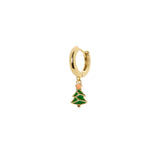 Orecchini con cerchio e albero di natale Momenti mania - Verde - Sodini Bijoux