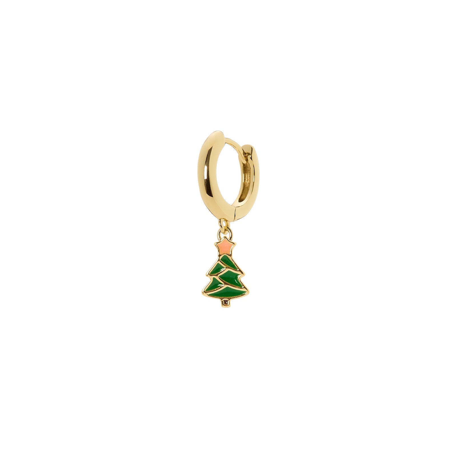Orecchini con cerchio e albero di natale Momenti mania - Verde - Sodini Bijoux