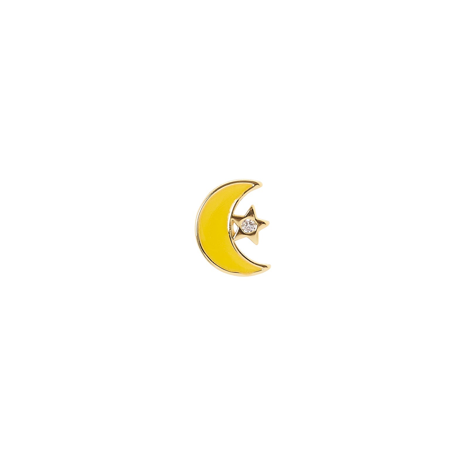 Orecchini con luna e stella Momenti mania - Giallo - Sodini Bijoux