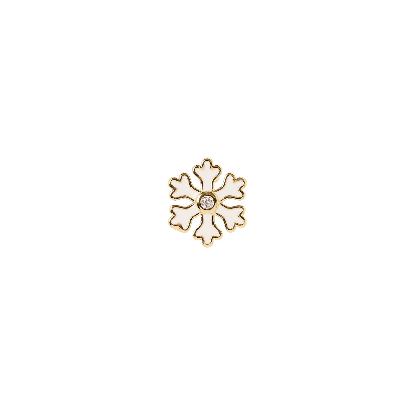Orecchini con fiocco di neve Momenti mania - Bianco - Sodini Bijoux