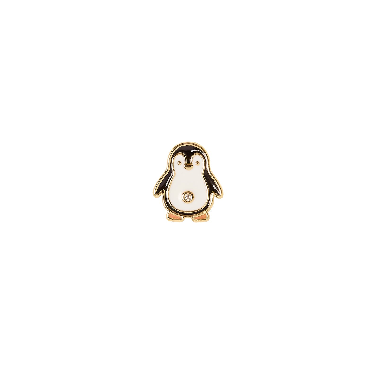 Orecchini con pinguino Momenti mania - Bianco e nero - Sodini Bijoux