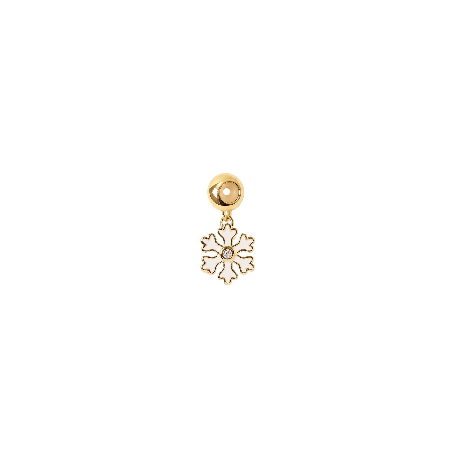 Pendente con fiocco di neve Momenti mania - Bianco - Sodini Bijoux